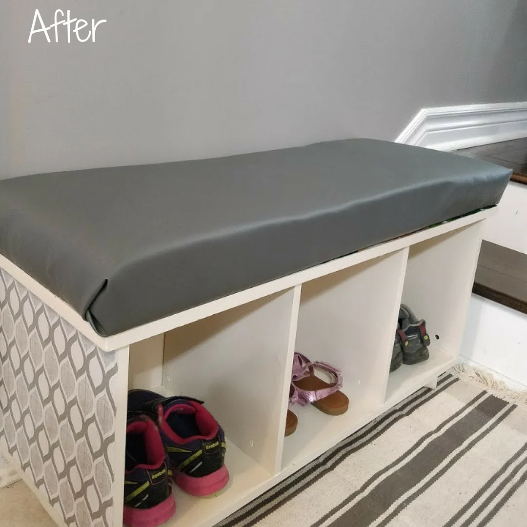 entryway stroage seating bench DIY