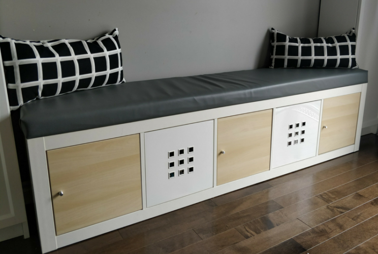 DIY IKEA Hack Storage bench seating banquette