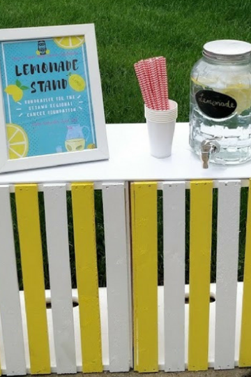 DIY Wooden Crate Kids Lemonade Stand