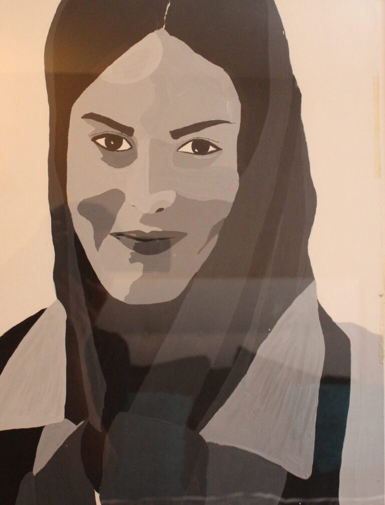 Acrylic Portrait Black and White