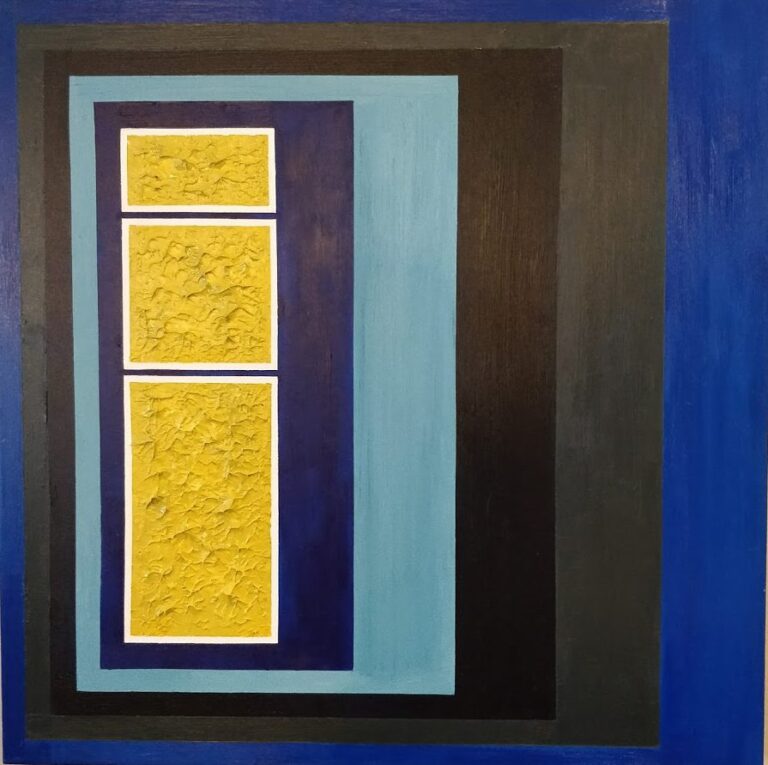 Acrylic Abstract Peaking Sun Wall Art