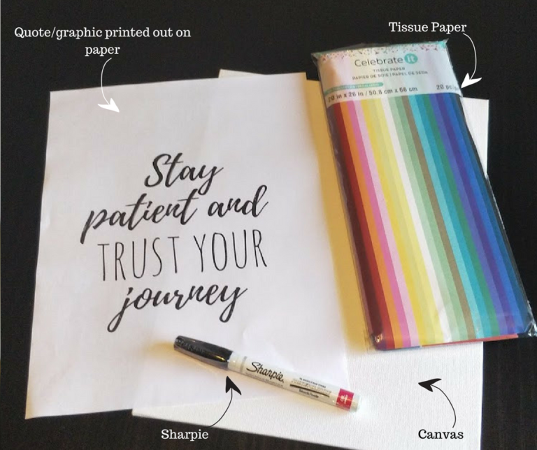 Easy DIY Craft Tissue Paper Bleeding Art with FREE Printable Stencils