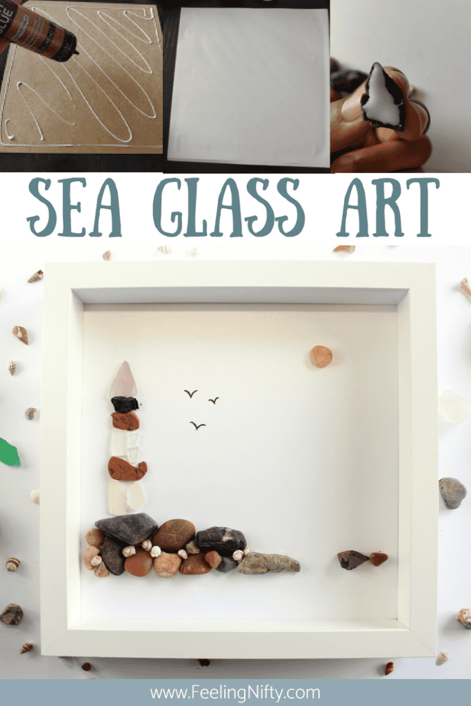 DIY Sea Glass Art with Pebbles Tutorial | Feeling Nifty