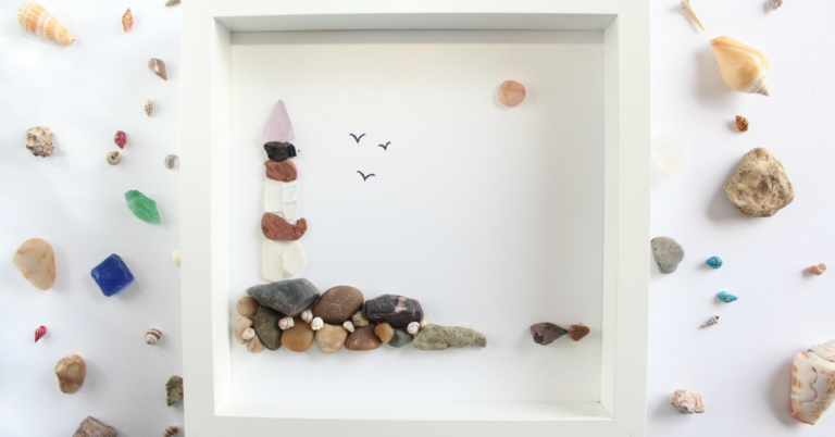 DIY Sea Glass Art with Pebbles Tutorial