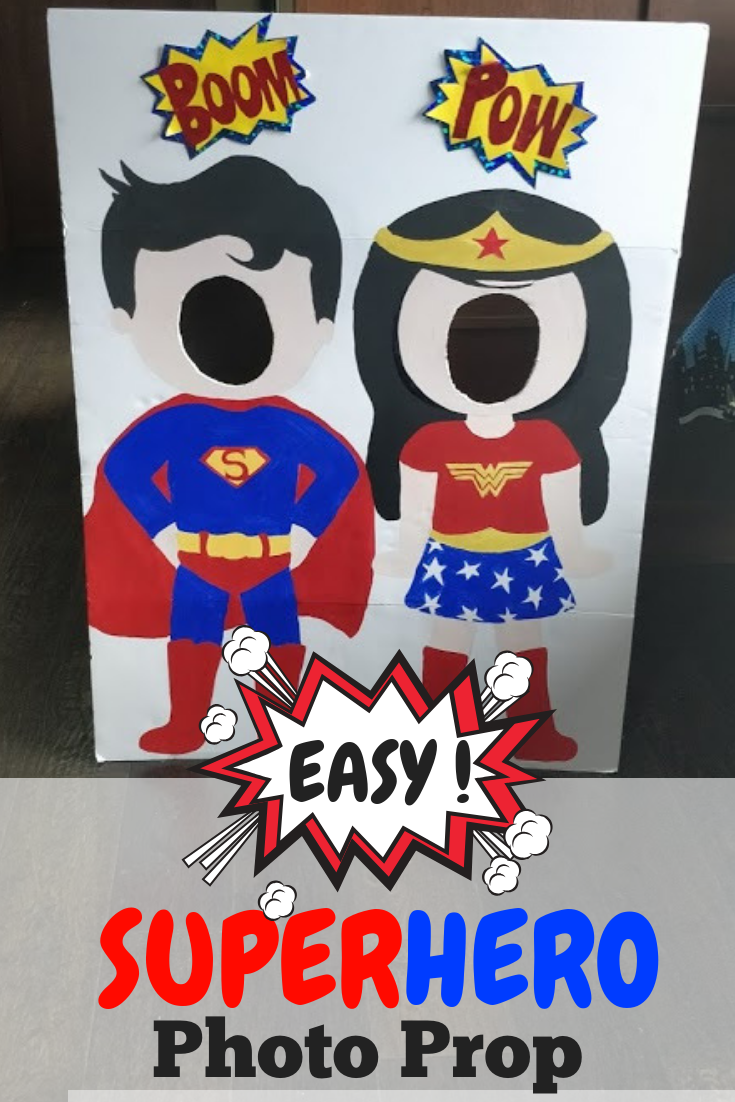 Superhero party ideas - How to make a photo prop