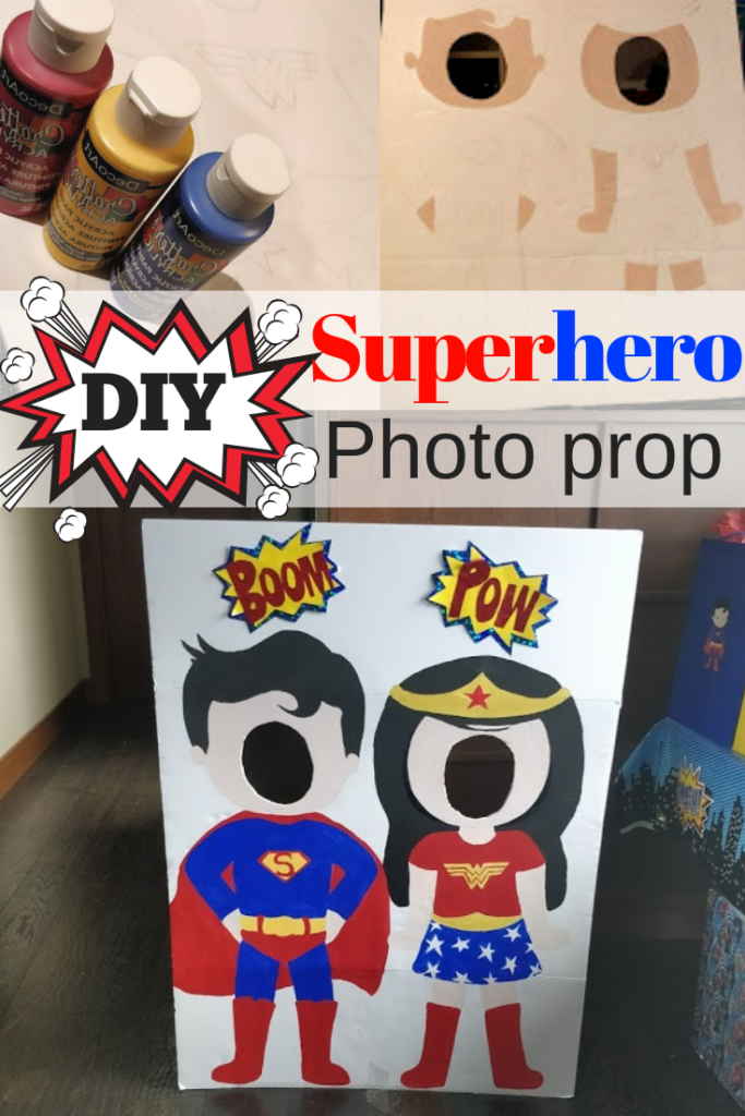 superhero party ideas photo prop hand painted