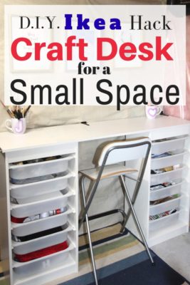 Amazing Ikea Craft Table Hack - made out of 2 Storage Shelves