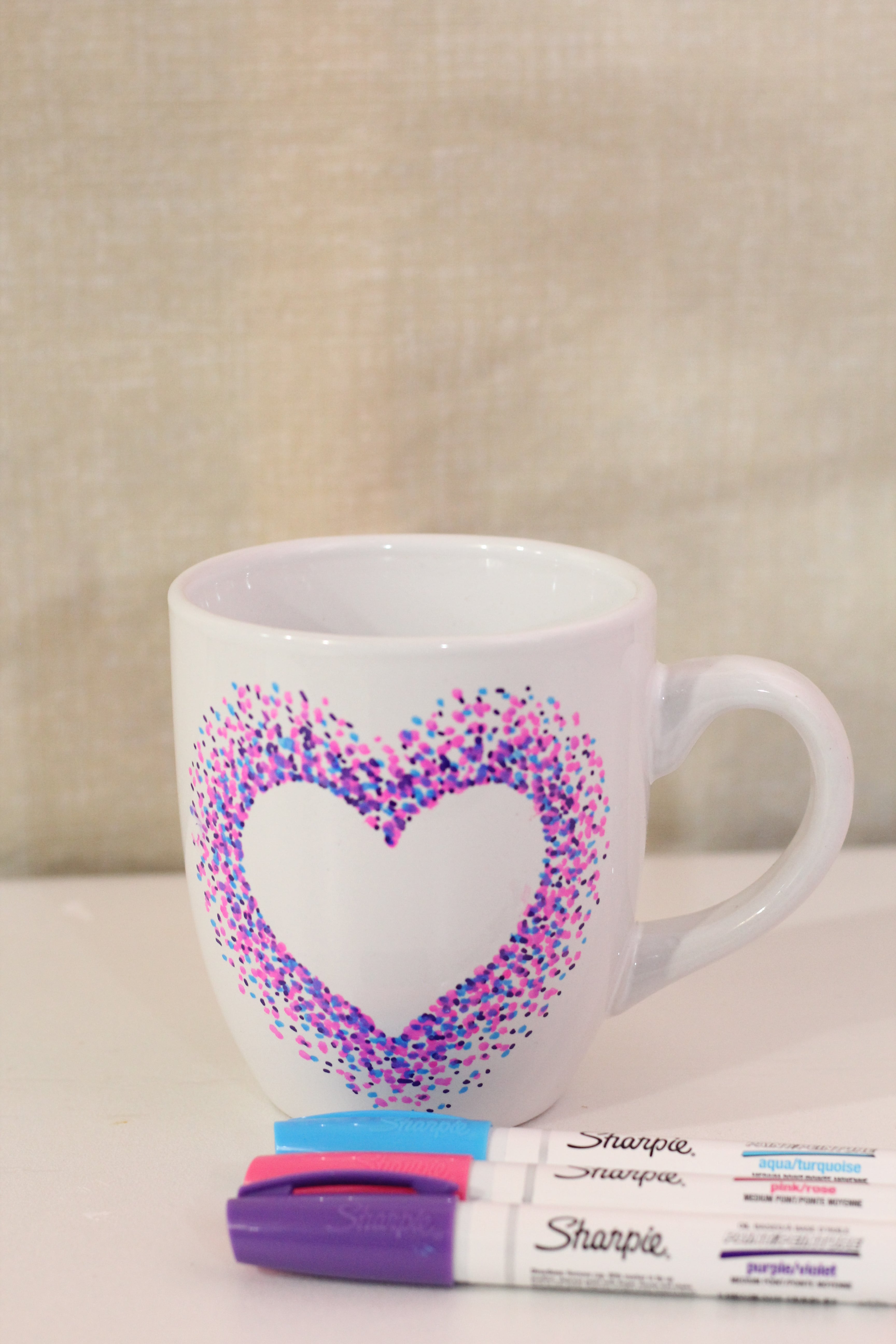 sharpie mug ideas monogram heart stencils