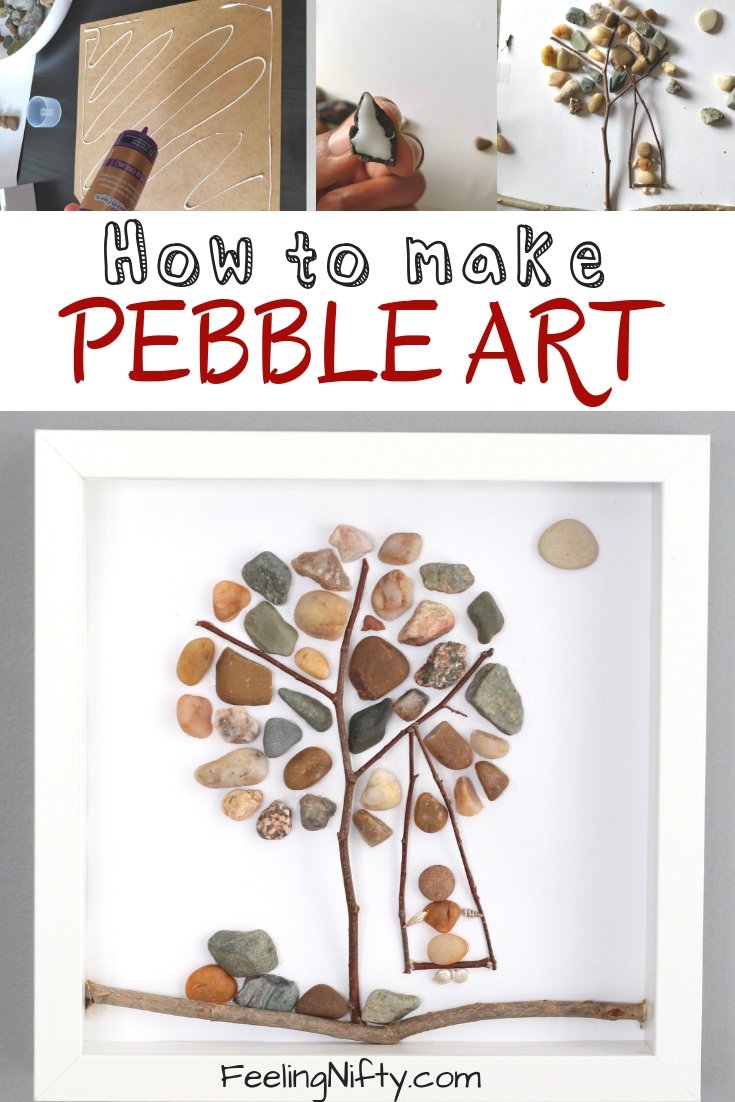 How to make pebble art framed wall art
