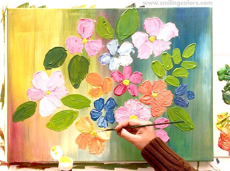 Featured image of post Flower Painting Easy Abstract Painting Ideas For Beginners : I was joking with a friend on instagram that if her watercolor turned into blobs, it would just be abstract art!