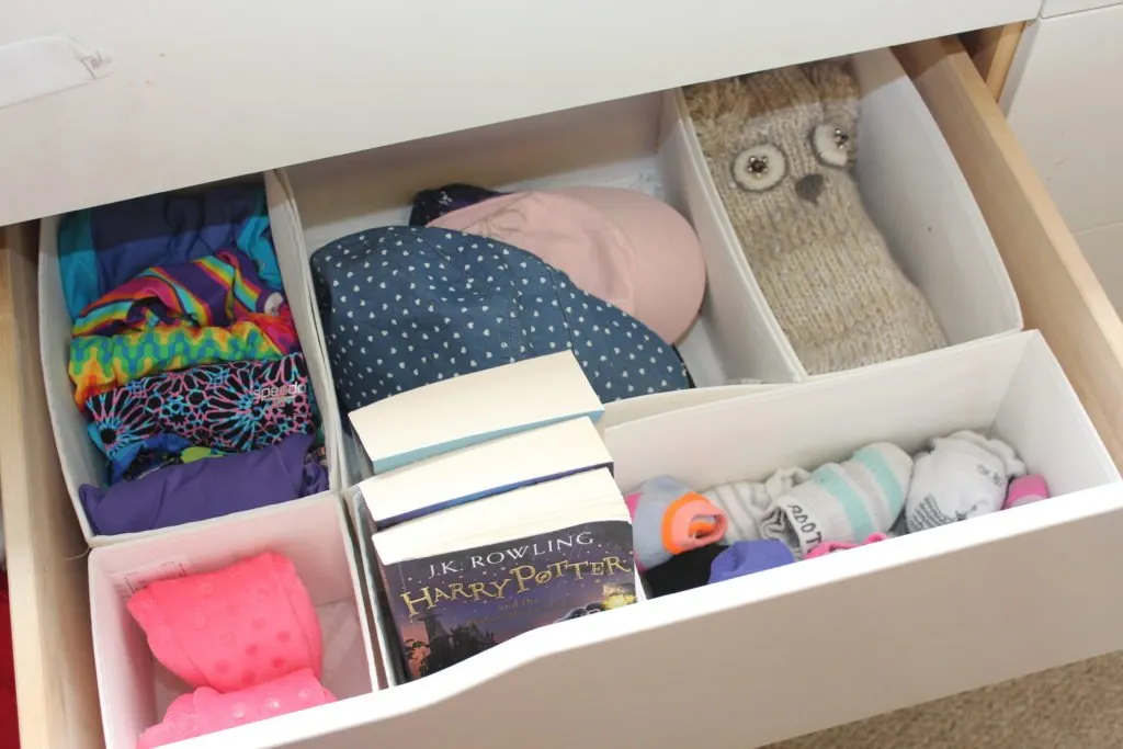 ikea organization drawers konmari