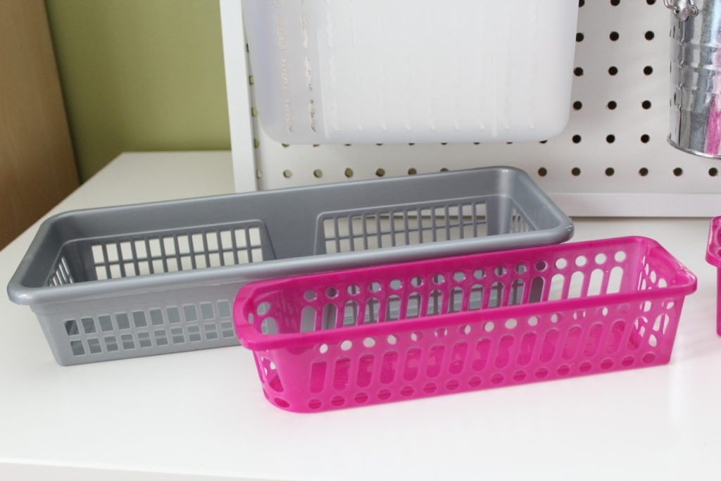 DIY Pegboard for Craft Room with Dollarstore accessories IKEA HACK