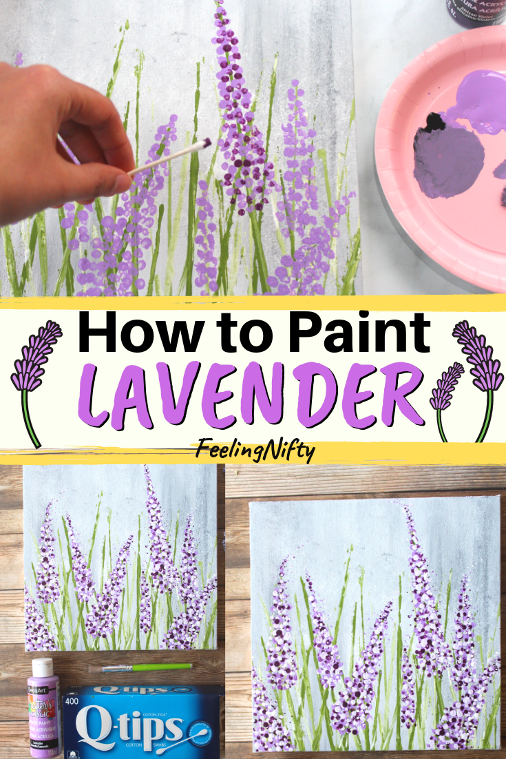 How To Paint Lavender Easy Flower Painting Tutorial for Beginners