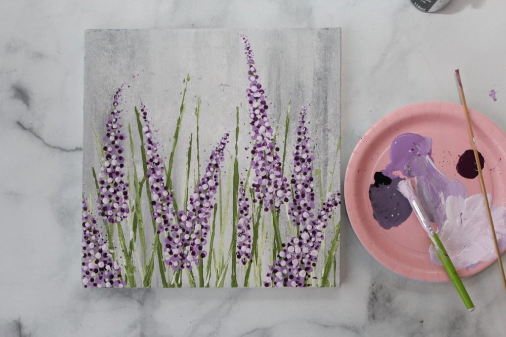 How To Paint Lavender Easy Flower Painting Tutorial for Beginners