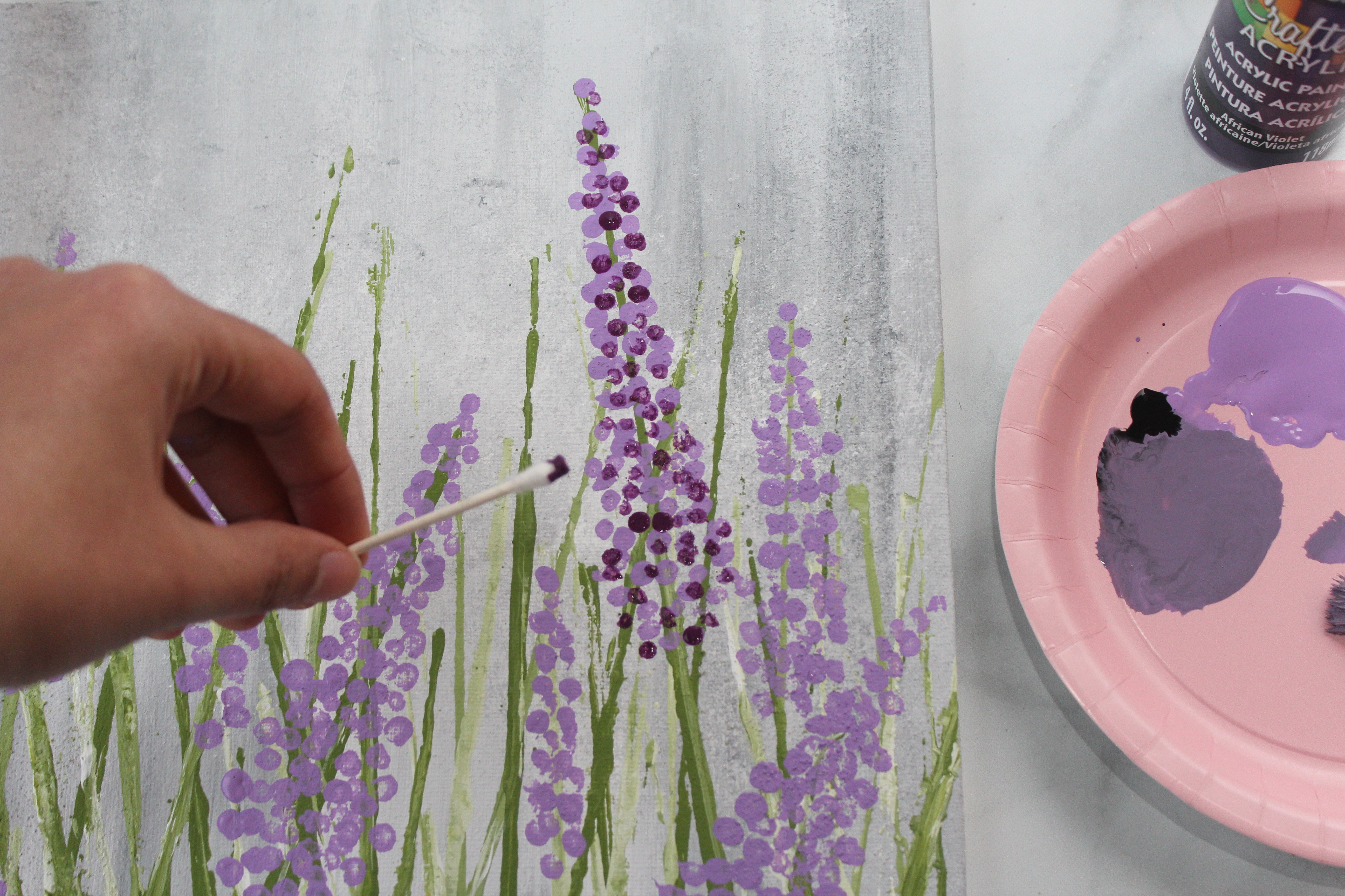 How To Paint Lavender Easy Flower Painting Tutorial for Beginners