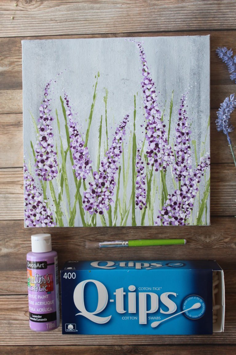 How To Paint Lavender Easy Flower Painting Tutorial for Beginners