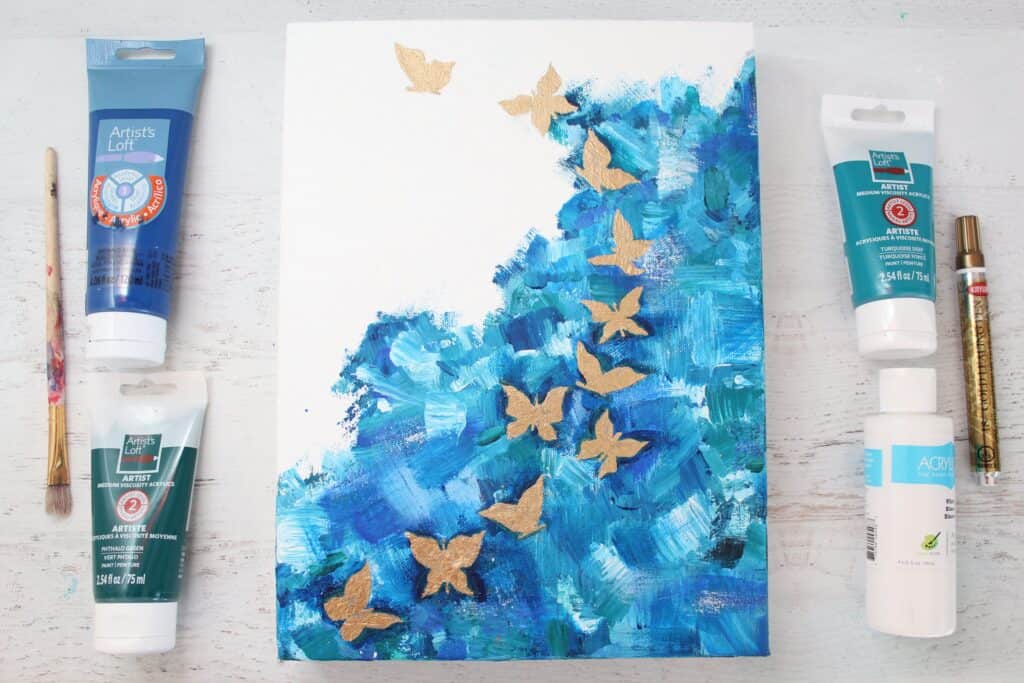 How to Paint a Butterfly - Abstract Acrylic Painting For Beginners [Easy]