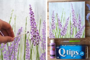 how to make lavender painting in acrylics