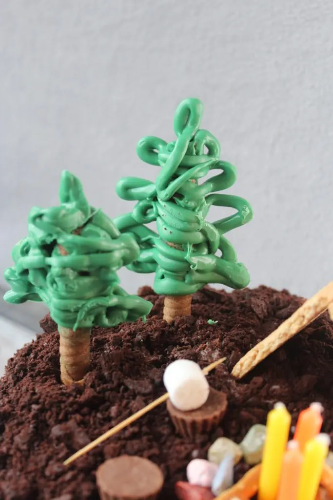 camping themed cake decorations