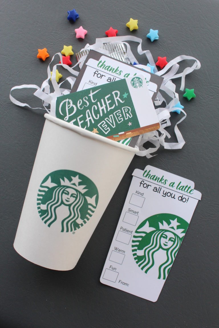 4 Easy "Thanks A Latte" Teacher Appreciation Gift Ideas - FREE Printables