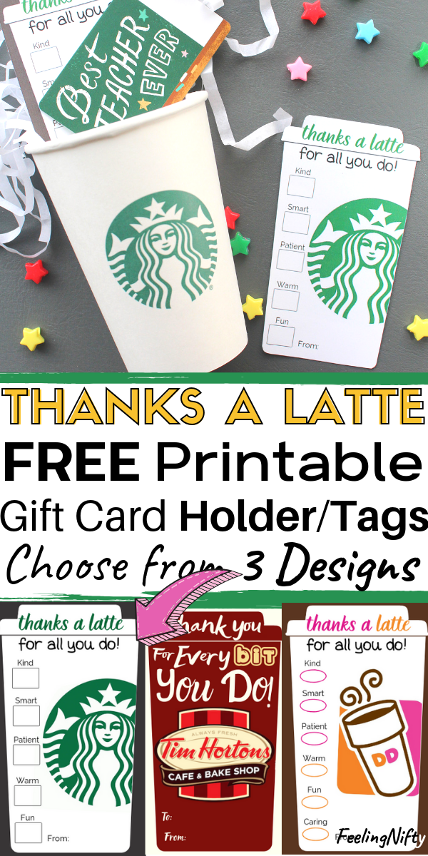 thanks a latte free printable