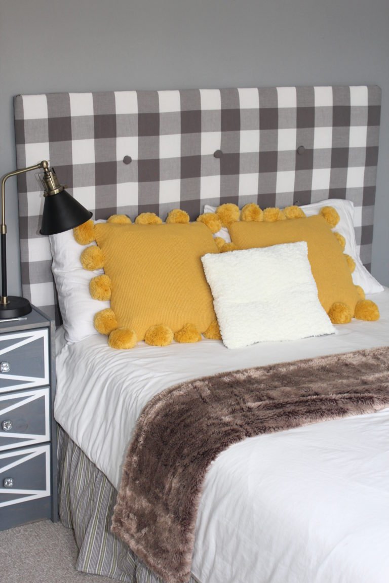 Cheap DIY Upholstered Headboard with Tufting for 10
