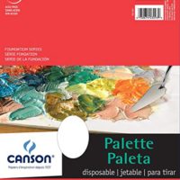Canson Foundation Disposable Palette Pad, Coated Paper, Fold Over, 9 x 12 Inch, 40 Sheets