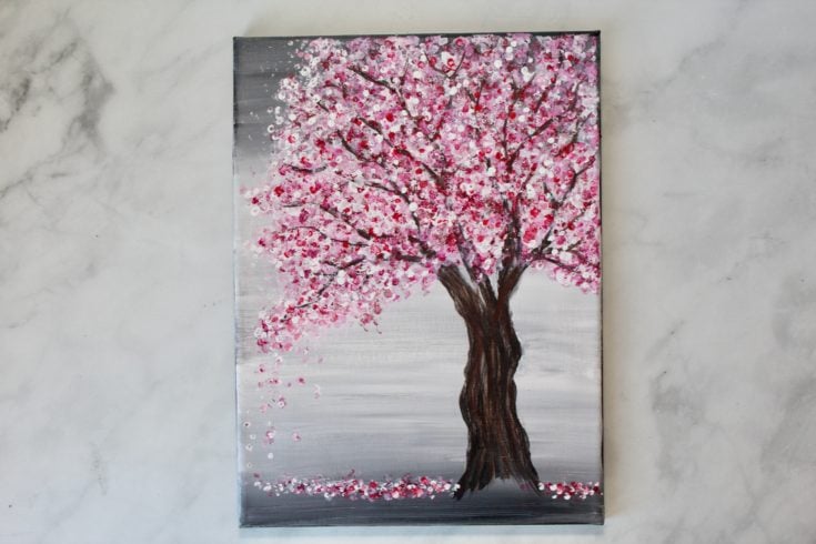 tree painting on canvas