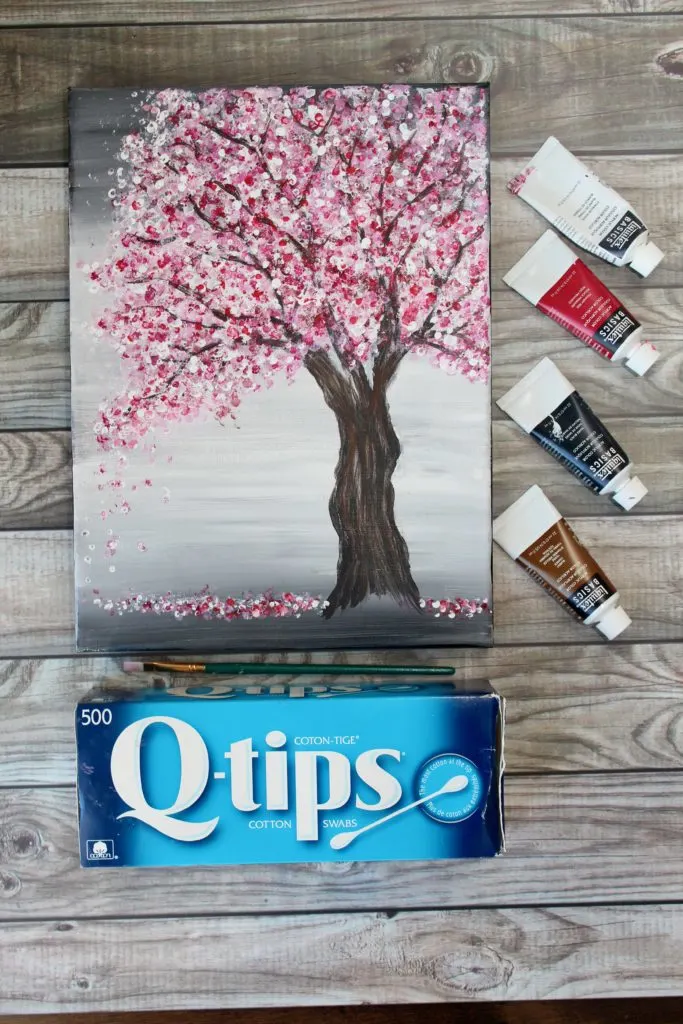 how to paint cherry blossoms in acrylic