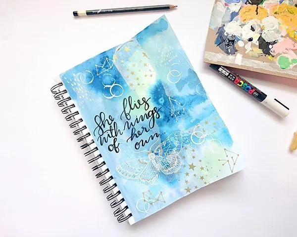 Aesthetic Art Journal Page Ideas and Inspiration - Julie Erin Designs