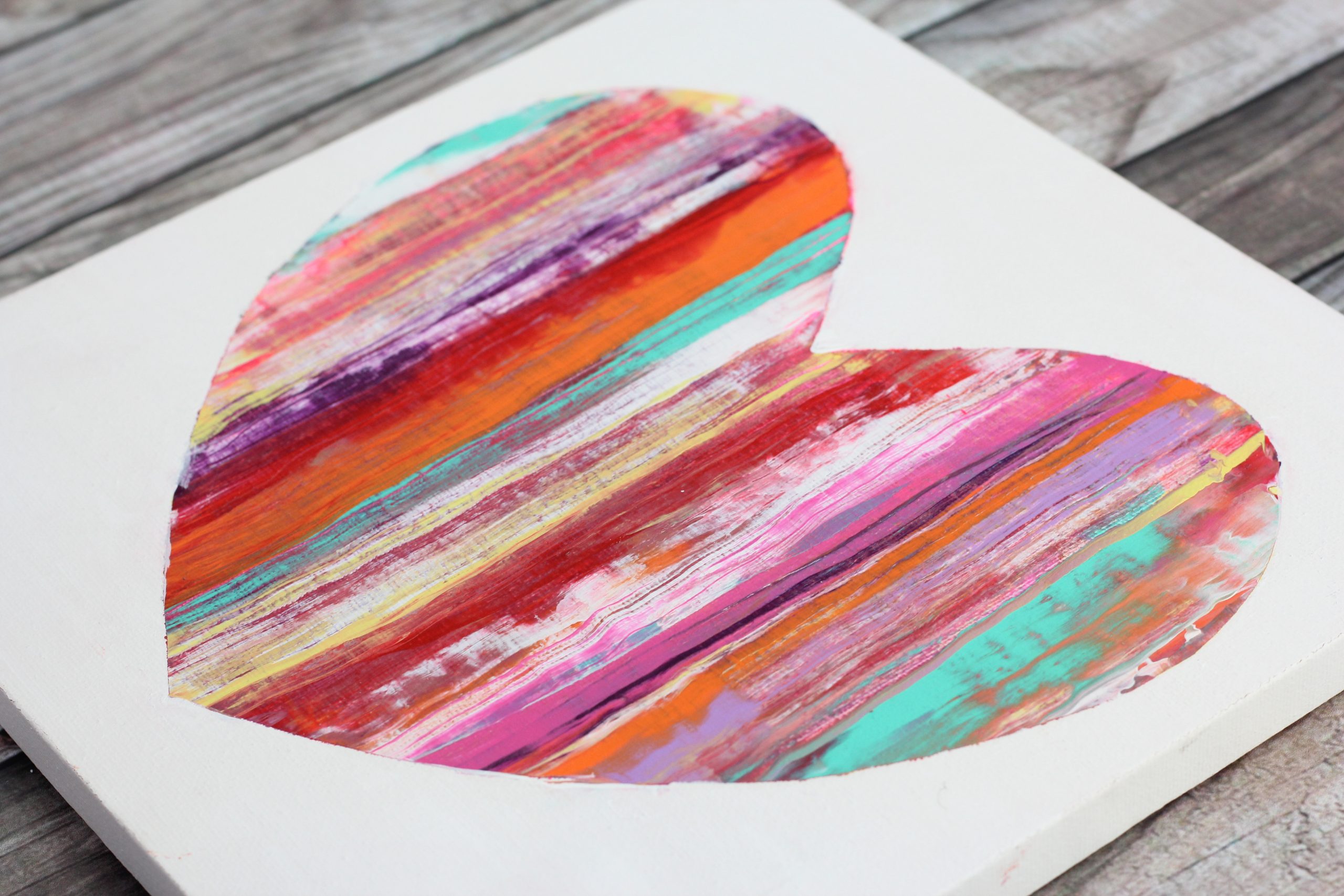 Easy Landscape Painting On Heart Shape Canvas