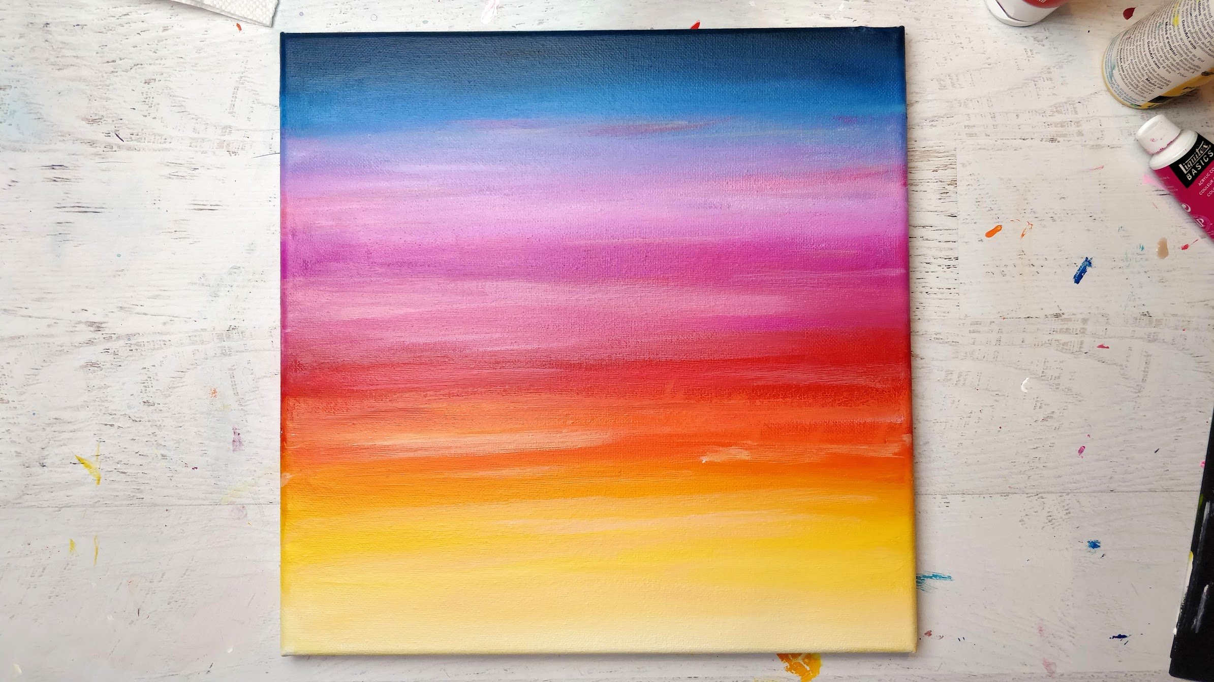 easy acrylic sunset