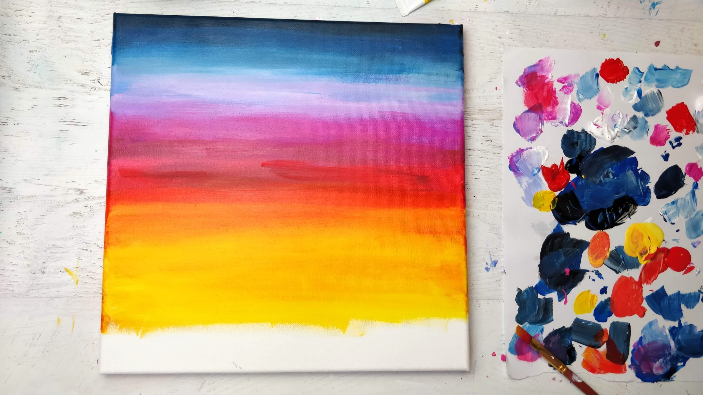 sunset painting sky paint blending