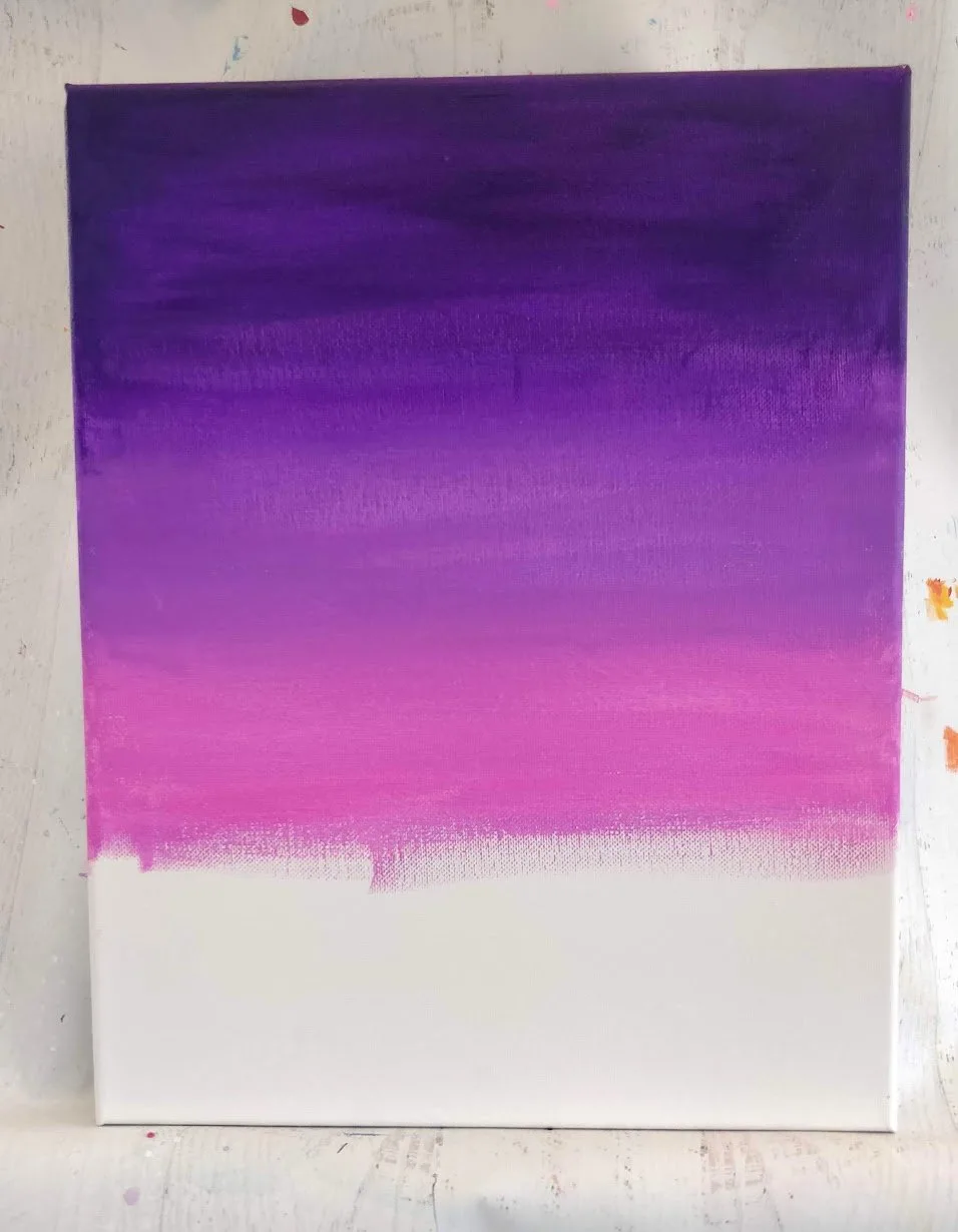 how to paint a pink sky acrylics