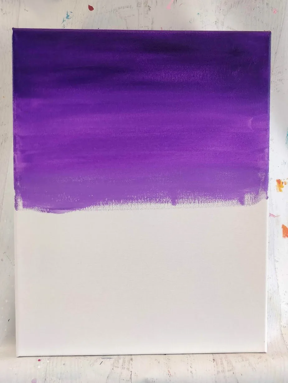 how to paint a sky purple