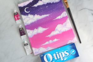 how to paint clouds in acrylic (2)