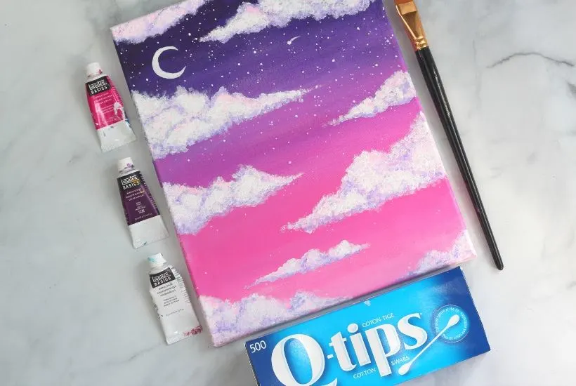 how to paint clouds in acrylic (2)