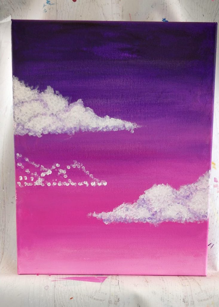 How To Paint Clouds With Acrylic Paint For Beginners (Easy)