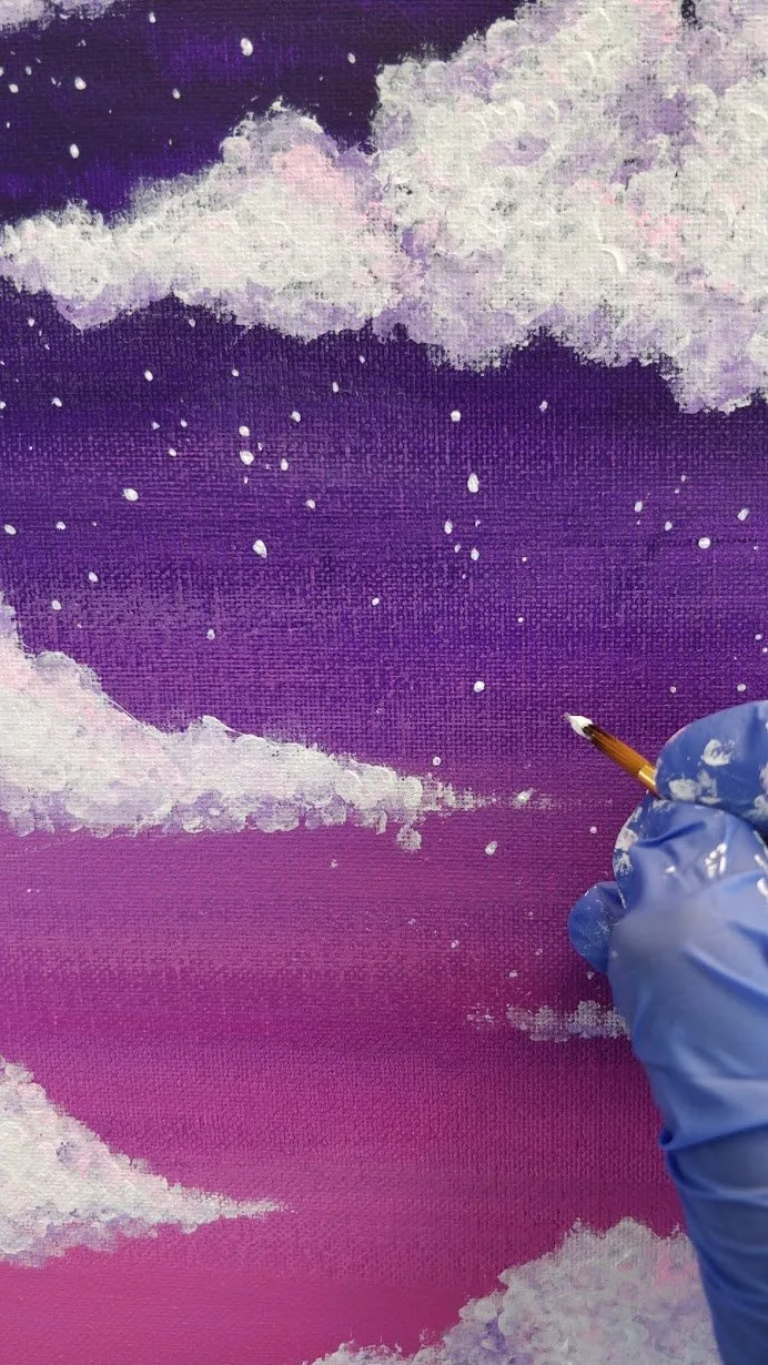 How To Paint Clouds With Acrylic Paint For Beginners Easy