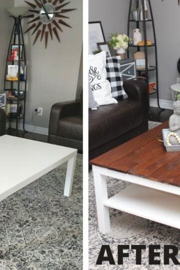 DIY farmhouse coffee table