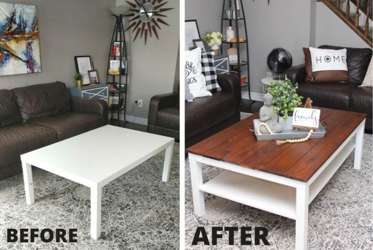 DIY farmhouse coffee table