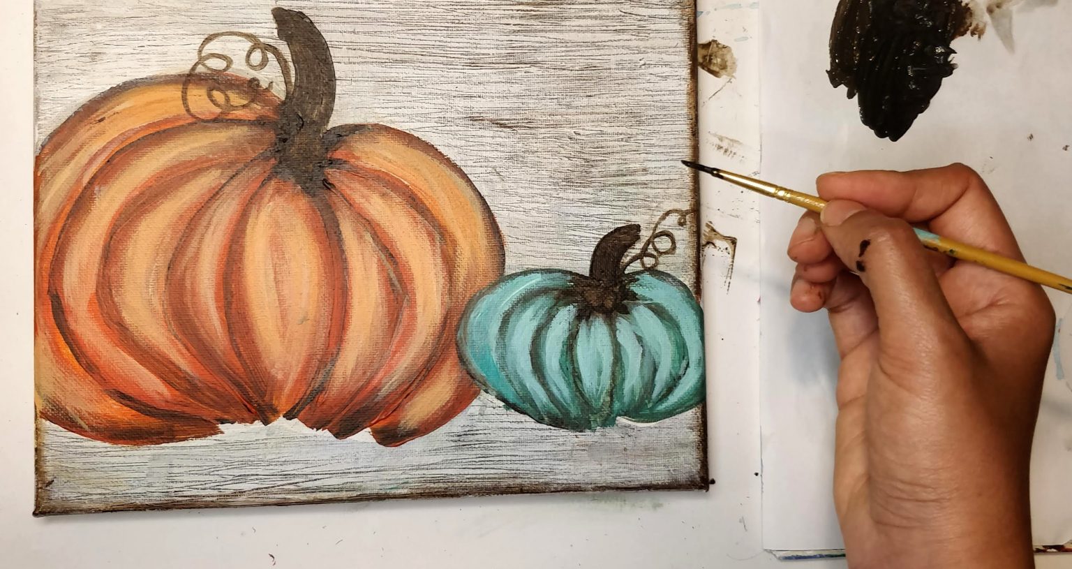 how-to-paint-a-pumpkin-on-canvas-easy-beginner-fall-painting