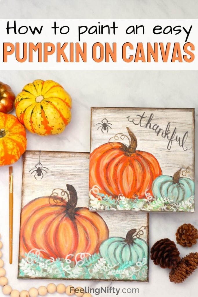 How To Paint Pumpkins On Canvas - Step By Step Painting