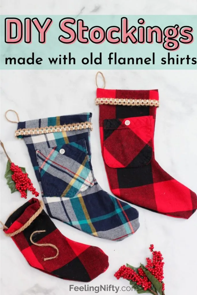 Handmade Christmas Stockings with FREE Printable Christmas