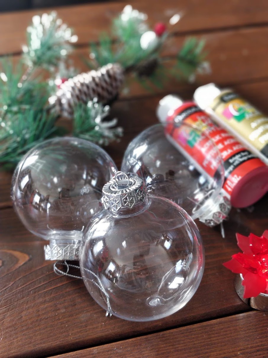 DIY Ornament Balls - Paint Swirl 2 Ways Dollar Tree Craft