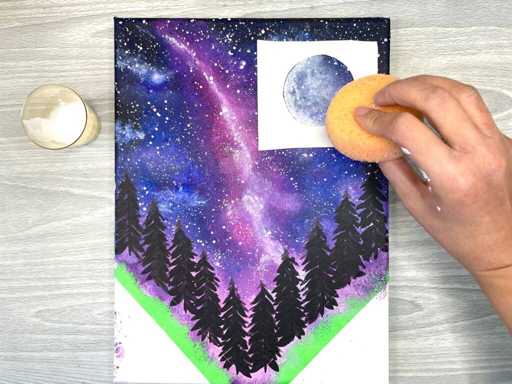 How To Paint a Galaxy Night Sky For Beginners {Milky Way}