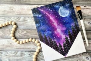 how to paint a galaxy night sky
