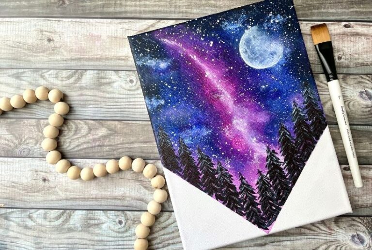 how to paint a galaxy night sky