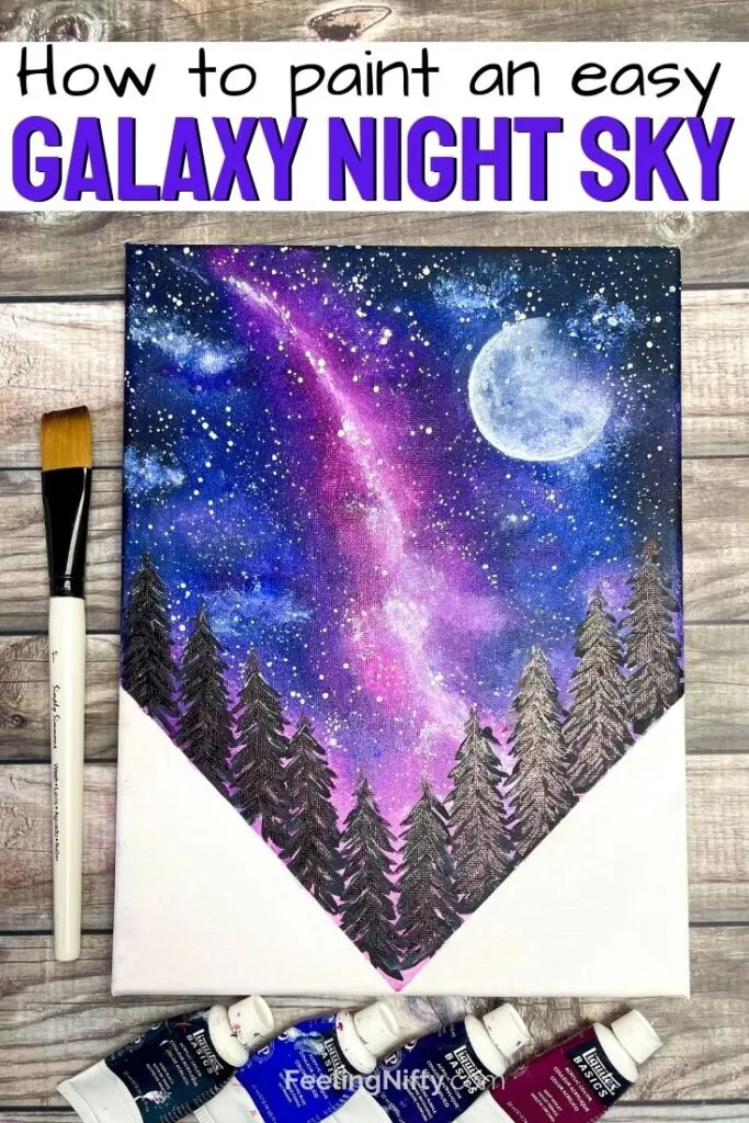 How To Paint A Galaxy Night Sky For Beginners Milky Way - How To Paint A Galaxy With Watercolors Easy