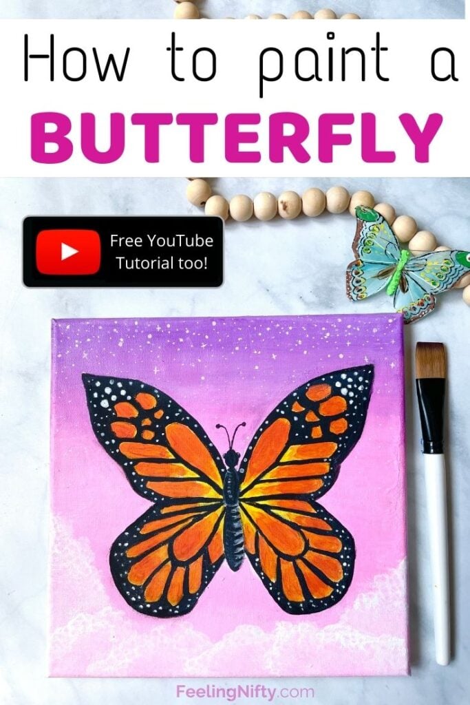 How To Paint A Butterfly Easy Beginner Step By Step Tutorial